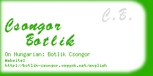 csongor botlik business card